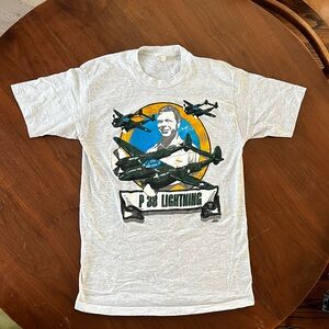 Men’s Gray P-38 Lightning Graphic T-Shirt